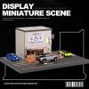 kivmcds 1/64 Hot Die Cast Wheel Display Case,Car Model Display Stand for Matchbox Cars,Miniature Parking Lot with Lighting (Japanese Pub) view 3