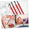 Abaodam 50Pcs Miniature Paint Brushes Set for Small Watercolor Craft Brushes with Red Handles Bulk Painting Set for Classroom and Group Art Activities view 2
