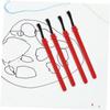 Abaodam 50Pcs Miniature Paint Brushes Set for Small Watercolor Craft Brushes with Red Handles Bulk Painting Set for Classroom and Group Art Activities view 3