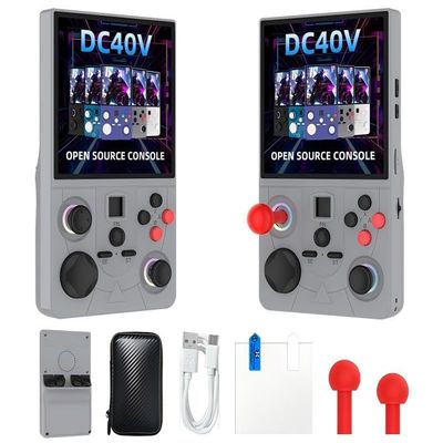 DC40V Retro Handheld Game Console, Video Game Console with 64G Built-in 18000+ Games, 4000mAh Rechargeable, Support 30+ Simulators, Linux System, 4 Inch IPS Screen Portable Pocket (64G Gray)