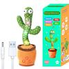 TWORIVER Rechargeable Dancing Talking Cactus Toy for Baby Toddler, Boys Girls Gifts Singing Mimicking Toys Recording Repeating What You Say with 120 English Songs view 1