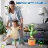 TWORIVER Rechargeable Dancing Talking Cactus Toy for Baby Toddler, Boys Girls Gifts Singing Mimicking Toys Recording Repeating What You Say with 120 English Songs view 2