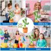 TWORIVER Rechargeable Dancing Talking Cactus Toy for Baby Toddler, Boys Girls Gifts Singing Mimicking Toys Recording Repeating What You Say with 120 English Songs view 3