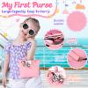 HUUIDY Play Purse for Little Girls, Toddler Travel Purse with Accessories, Pretend Play Toys Including Handbag, Camera, Phone, Wallet, Fake Makeup, Birthday Christmas Gifts for Girls Ages 3+ view 2