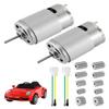 2Pcs RS550 DC Motor Drive Engine 12V 40000RPM  18V High Speed Brushed Fast Electric Motor with Metal Gear Accessories for Power Wheel Upgrade, Kids Ride-On Car, DIY Projects Replacement Parts view 1