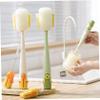 2Pcs Bottle Brushes 5 in 1 Multifunctional Portable Bottle Cleaner Bristles & Sponge Cup Cleaner Brush for Drinking Cups, Straws, Lids view 4