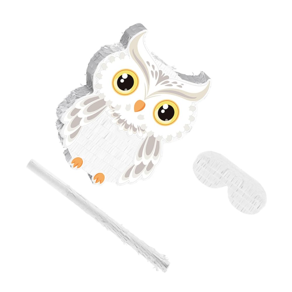 Abaodam Owl with Stick and Blindfold for Birthday Party Supplies Forest Animal Design Simple Fill Candy Holder Jungle Theme Decoration for Boys Halloween Shower Game