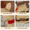 Baby Rocking Horse, Toddler Rocking Toy with Lullaby Song, Moose Wooden Horse with Hand Puppets & Safety Belt for Baby Boys Girls Nursery/Child Christmas Birthday Gift (Apricot) view 4