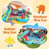 Inflatable Bounce House with Double Slide, 10 in 1 Large Bounce Castle with 750W Blower, Jumping, Splash Pool, Climbing Wall, Toy Stand, Water Cannon, Basketball, Tunnel, Outdoor, Indoor, Blue view 3