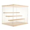 4-Tier Clear Display Case for Figures, 11.8x9.4x10.2 Inch Collectible Showcase with Stepped Shelves, Acrylic Storage Organizers Box Showcase Cabinet for Model Toys view 1