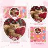 24 Packs Valentines Day Puzzles with Dog Pet Jigsaw Puzzles Valentines Day Card for Children Adults Men Women Lovers Party Supplies view 2
