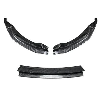 3PCS Car Front Bumper Lip Spoiler Splitter Diffuser Cover Guard Body Kits Compatible for BMW M3 F80 M4 F82 F83 2015-2020 Tuning(Carbon Fiber Look)