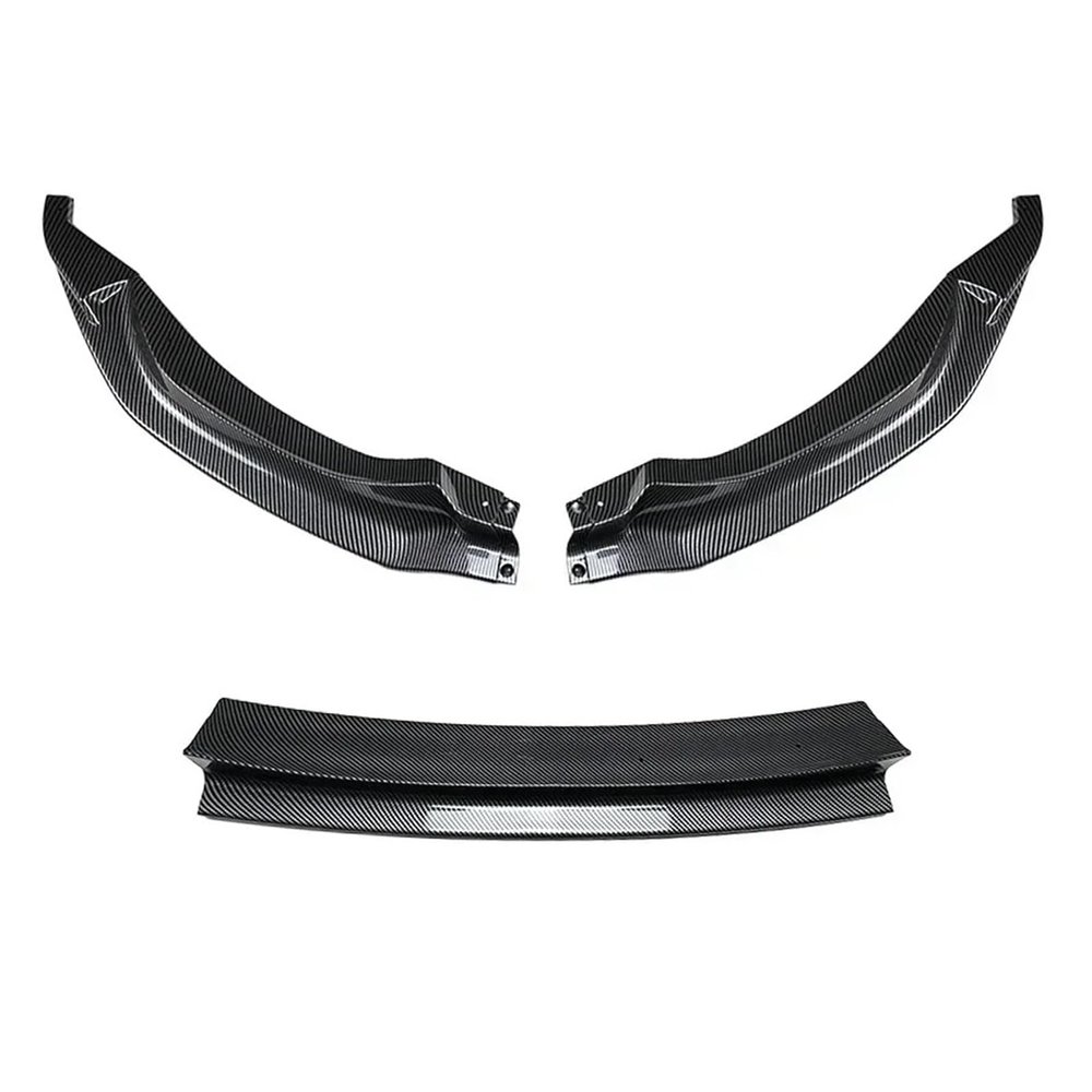 3PCS Car Front Bumper Lip Spoiler Splitter Diffuser Cover Guard Body Kits Compatible for BMW M3 F80 M4 F82 F83 2015-2020 Tuning(Carbon Fiber Look)