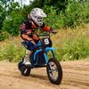 24V Electric Dirt Bike, 350W Electric Motorcycle - Up to 14.29MP, 3-Speed Modes Motorcycle with Shockproof Suspension, Best Gift for Boys & Girls - Blue view 2