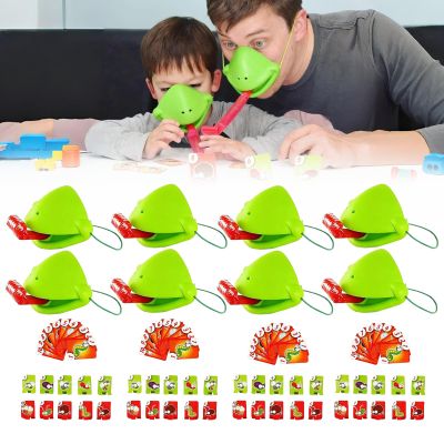 Chameleon Tongue Shooting Game, Frog Tongue Game, Interactive Frog Mask Games, Quick Reflexes and Precision Skill Challenge, Fun and Engaging Family Board Games (8 PCS)