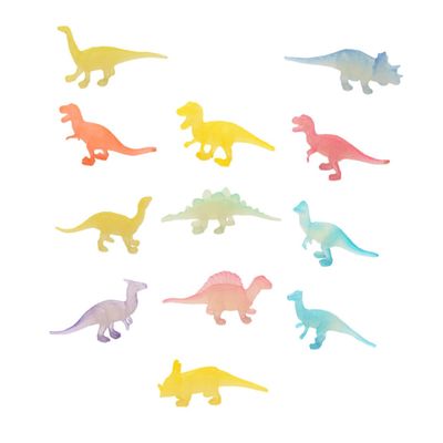 BESPORTBLE 12PCS Luminous Plastic Dinosaur Glow in Dark Educational Models for Funny Dinosaur Figures for Birthday Decorations and Imaginative Play Unique Styles