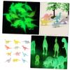 BESPORTBLE 12PCS Luminous Plastic Dinosaur Glow in Dark Educational Models for Funny Dinosaur Figures for Birthday Decorations and Imaginative Play Unique Styles view 3