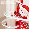 Animated Santa Ski Slope, Electric Santa Slide Track Climbing Toy, Musical Gingerbread Ski Slope, Auto Climb/Slide, Easy Setup - Festive Gift for Home Tree Mantel Dcor (5 Figurines) view 2