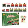 Christmas Train Set - Wooden Holiday Decoration, Festive Tabletop Centerpiece, Classic Seasonal Display, Rustic Mantel Top Accent, Timeless Farmhouse Figurine | for Living Room Study view 1