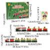 Christmas Train Set - Wooden Holiday Decoration, Festive Tabletop Centerpiece, Classic Seasonal Display, Rustic Mantel Top Accent, Timeless Farmhouse Figurine | for Living Room Study view 3