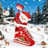 Animated Santa Ski Slope, Electric Santa Slide Track Climbing Toy, Musical Gingerbread Ski Slope, Auto Climb/Slide, Easy Setup - Festive Gift for Home Tree Mantel Dcor (3 Figurines) view 1