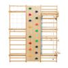 10-in-1 Indoor Wall Climbing Gym for Kids & Family  Wood Swedish Ladder with Slide, Rope Ladder, Rings, Swing, Pull-Up Bar & Climbing Net  Space-Saving Play & Fitness Station (10-in-1+ Wood) view 2