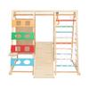 10-in-1 Indoor Wall Climbing Gym for Kids & Family  Wood Swedish Ladder with Slide, Rope Ladder, Rings, Swing, Pull-Up Bar & Climbing Net  Space-Saving Play & Fitness Station (9-in-1+ Wood) view 1