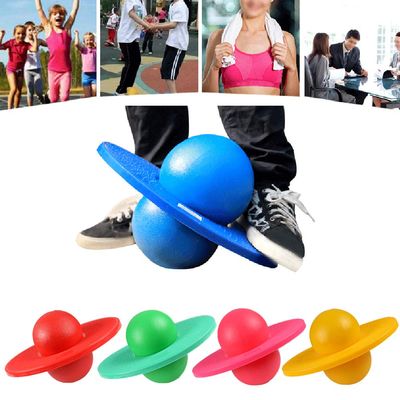 Thonlai Kids Rock Hopper Jumping Ball, Balance Board Bounce Toy for Outdoor Exercise, with PVC Material and 500kg Load (Red)