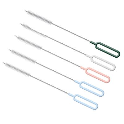 BESPORTBLE 5pcs Nylon Straw Brush Cleaning Supplies Flexible Sturdy Bottle Pacifier Nipple Cleaner for Bottles and Straws Safe Material Random Color