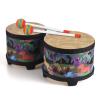 BRRNOO 6-inch and 5-inch Floor Drum Percussion Instrument with 2 Mallets for Christmas Birthday Musical Instrument Play view 3