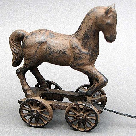 Horse Pull Toy on Wheels