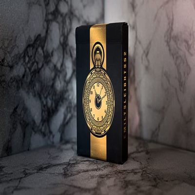 11th Hour Gold Playing Cards, Marked Deck, Air Cushion Finish, Standard Poker Size, Traditional Border, Custom Courts