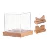 FytStycale Acrylic Baseball Display Case, Ball Holder Protection, for Dad, Baseball Display Stand, for Living Room, Light Wood view 1