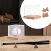 FytStycale Acrylic Baseball Display Case, Ball Holder Protection, for Dad, Baseball Display Stand, for Living Room, Light Wood view 2