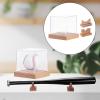FytStycale Acrylic Baseball Display Case, Ball Holder Protection, for Dad, Baseball Display Stand, for Living Room, Light Wood view 4
