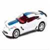 2018 Grand Sport Arctic White with Blue Stripe and Red Interior Sports Cars Series 1/64 Diecast Model Car by Auto World 64452-AWSP176A view 1