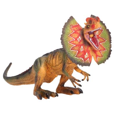 Aqur2020 Dilophosaurus Model, Lifelike Children Dinosaur Figurine with Articulated Jaw for Birthday Present 3 Years Old Plus