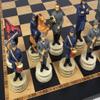 Large 4 1/2 inch King US Civil War Generals Chess Set with 20 1/2 inch Ebony and Maple Wood Board view 1