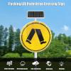 24" Solar-Powered LED Traffic Sign, Pedestrian Crossing Alarm Light, Waterproof Aluminum Alloy Crosswalk Indicator for Enhanced Road Safety view 3