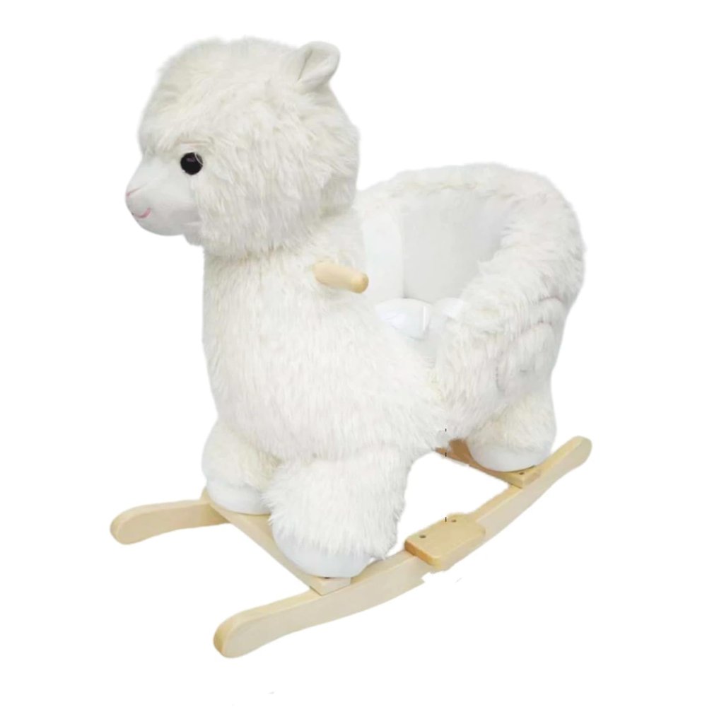 Cartoon Alpaca Rocking Horse Toy for Children Aged 1-3, Walking cart with Music, Safety Anti Fall Toy