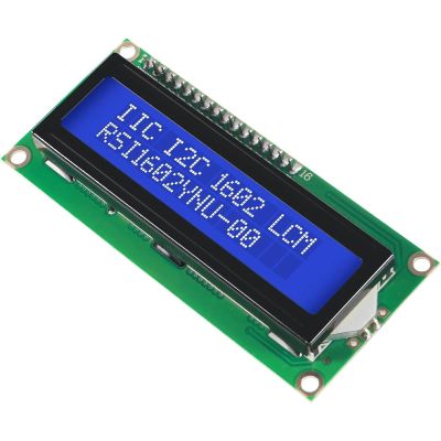 1pcs LCD1602 LCD Display Screen Blue Screen/Yellow-Green Screen 5V Solder pin Header IIC/I2C 1602A Module distintivo(Blue)
