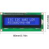 1pcs LCD1602 LCD Display Screen Blue Screen/Yellow-Green Screen 5V Solder pin Header IIC/I2C 1602A Module distintivo(Blue) view 4