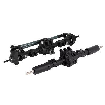 for RC Car Front Rear Straight Complete Axle for 1:10 RC Crawler Axial SCX10 II 90046 90047 Upgrade Parts(AXCQ-01 Both)