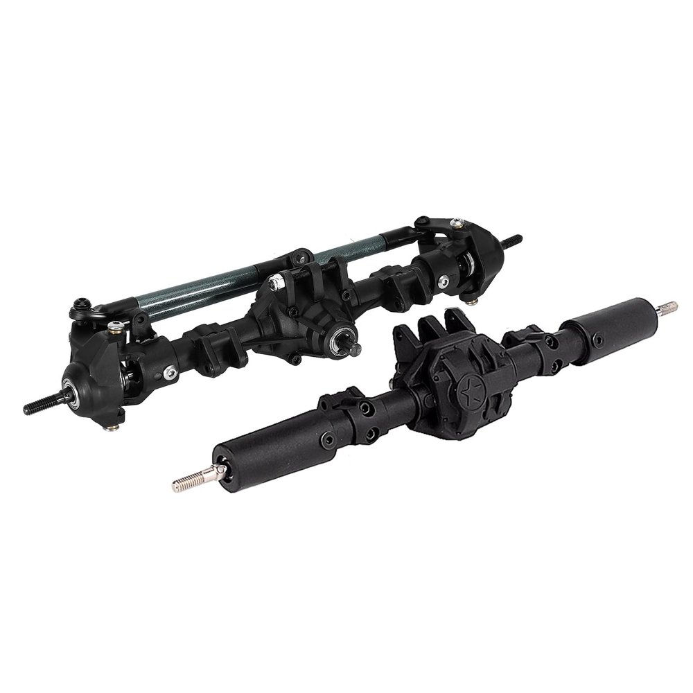 for RC Car Front Rear Straight Complete Axle for 1:10 RC Crawler Axial SCX10 II 90046 90047 Upgrade Parts(AXCQ-01 Both)