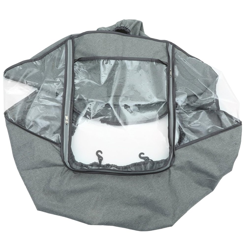 Toyvian Windproof Stroller Cover Grey Rain Protector Dustproof Outdoor Shield for Standard Strollers Easy Carry and Storage
