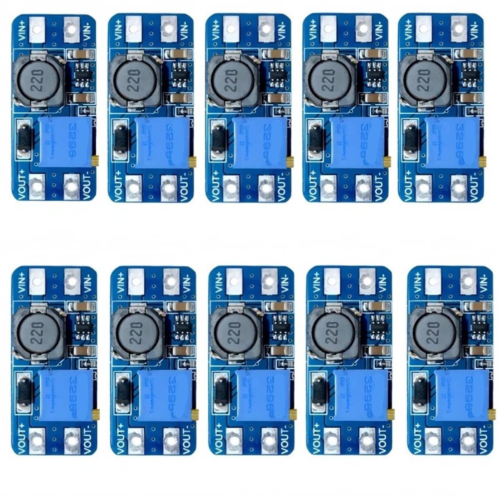 5/10 Pieces MT3608 DC-DC Boost Module 2A Boost Board Voltage 2-24V Boost 5v/9v/12v/28V Adjustable distintivo(10pcs MT3608)