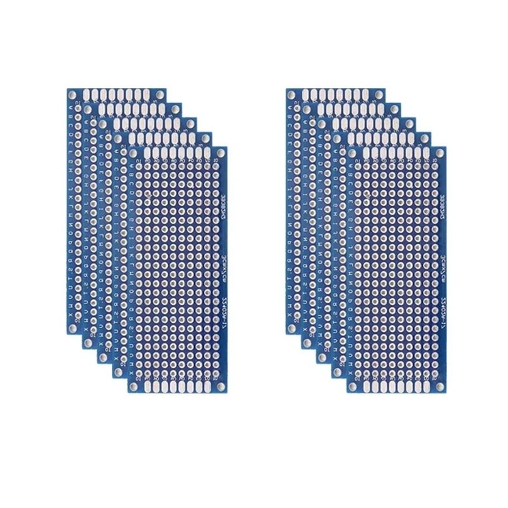10pcs PCB Circuit Board 2*8 3*7 4*6 5*7CM Double-Sided Spray tin Blue Oil Universal Board 1.6 Thick Experiment Board distintivo(10pcs 3X7cm)