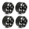 4pcs 1.9" Beadlock Wheel Rim Hub for 1/10 RC Crawler Axial SCX10 for Trax-xas TRX4 RC4WD D90 Redcat Gen(Black) view 1