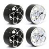 4pcs 1.9" Beadlock Wheel Rim Hub for 1/10 RC Crawler Axial SCX10 for Trax-xas TRX4 RC4WD D90 Redcat Gen(Black) view 2