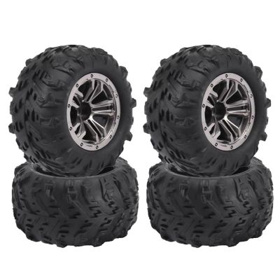 XCNVCYD RC Tires Tyres Wheels Compatible with Hosim for Xinlehong Q901 Q902 Q903 9130 9136 9137 9138 1/16 RC Car Spare Parts 4Pcs 80X45Mm Tire Wheel Tyre